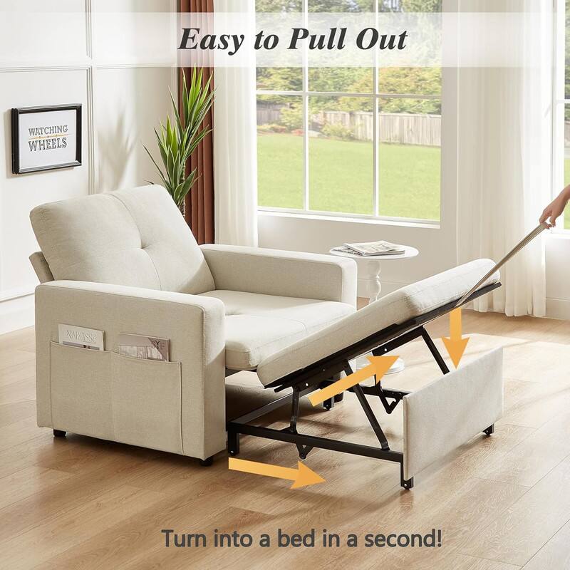 Easy to Pull Out  
Turn into a bed in a second!