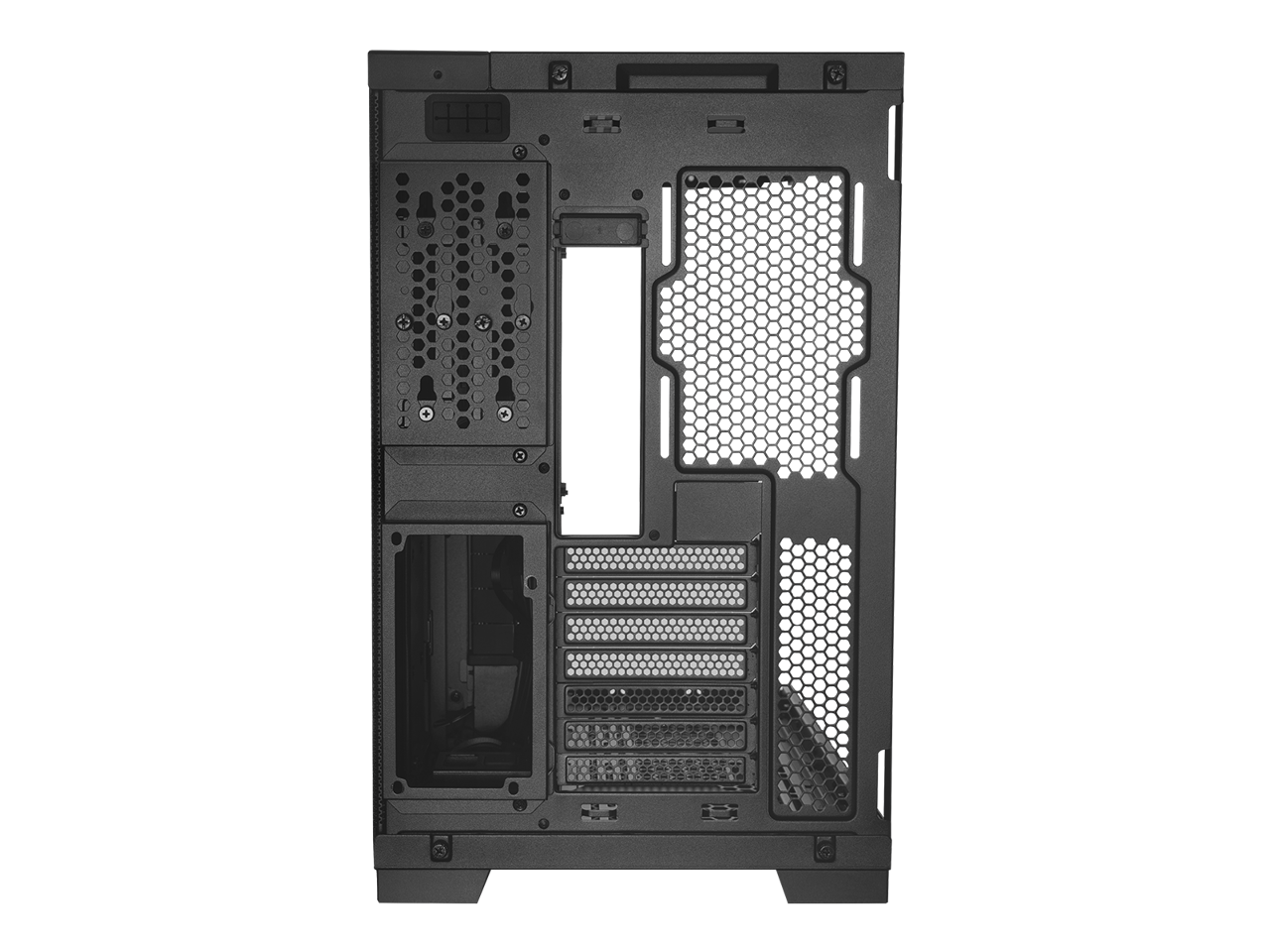 Alt View 7. Lian Li - LIAN LI O11 Dynamic EVO RGB  Black Aluminum / Steel / Tempered Glass ATX Mid Tower Computer Case----O11DERGBX - Black.