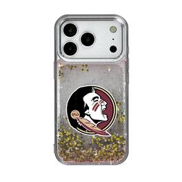 Keyscaper - NCAA - Florida State Seminoles Linen Logo iPhone Glitter Case - 13 - Multicolor