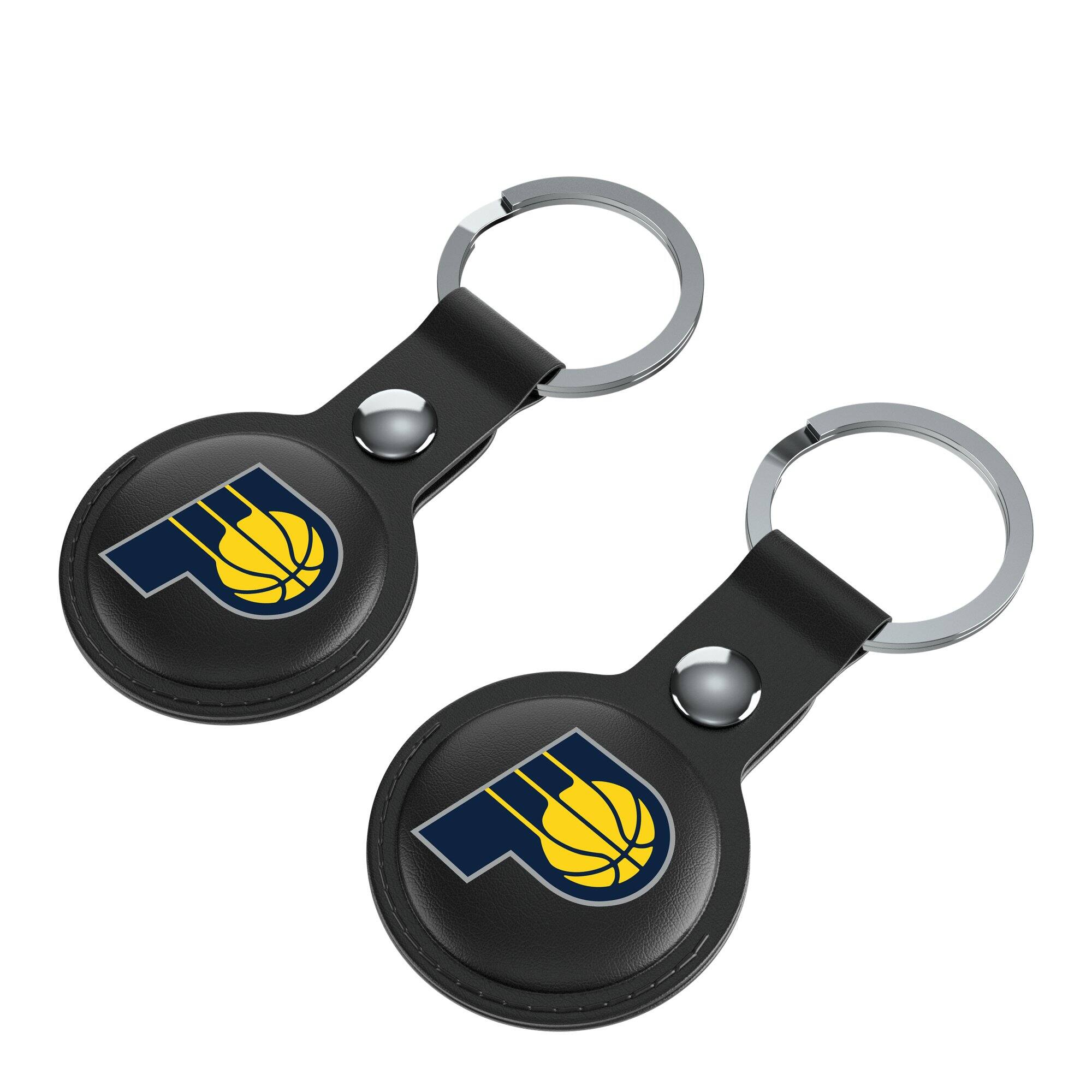 Alt View 1. Keyscaper - Black Indiana Pacers Two-Pack AirTag Holders - Black.