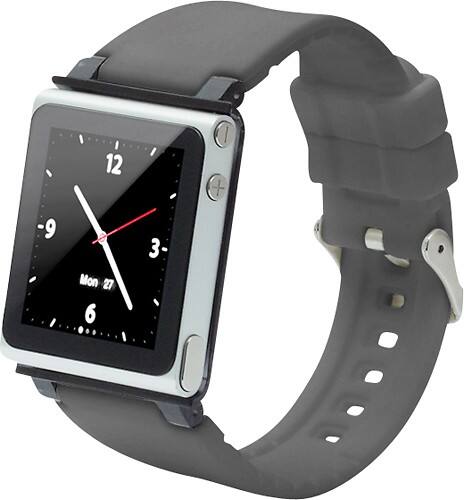 Angle Standard. iWatchz - Q Collection Wrist Strap for iPod Nano 6G - Gray.