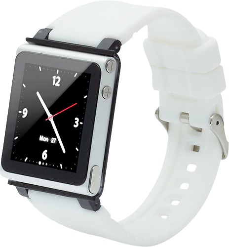  iWatchz - Q Series Watch Band for 6th-Generation Apple® iPod® nano - White