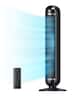 DREO - Tower Fan, 27ft/s Velocity Quiet Floor Fan, 90° Oscillating Fans for Indoors with 8 Speeds, Remote Control, Nomad DC - Black