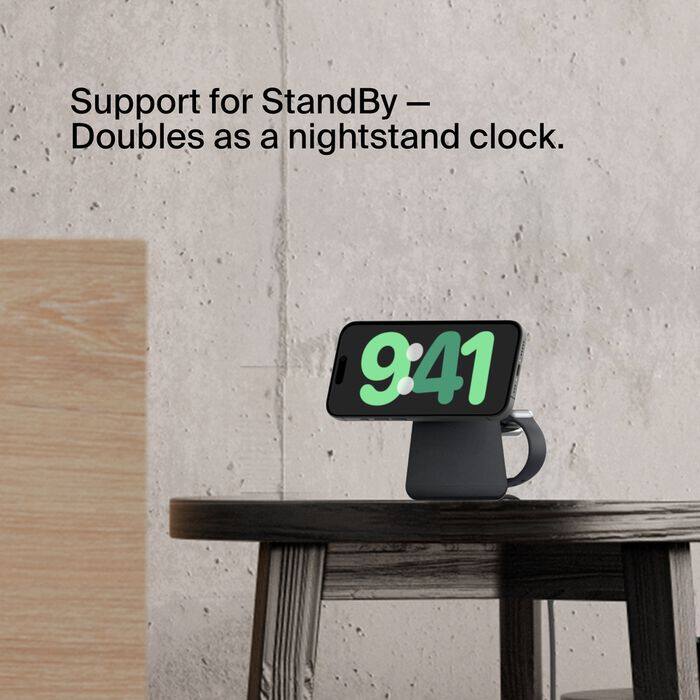 Support for StandBy – Doubles as a nightstand clock.  
9:41