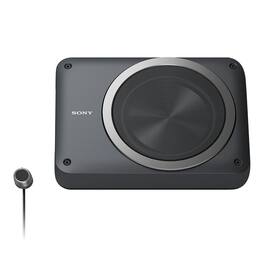 Sony - Mobile XS-AW8 8 in. Compact Powered Under Seat Subwoofer with Remote Volume Control - Gray