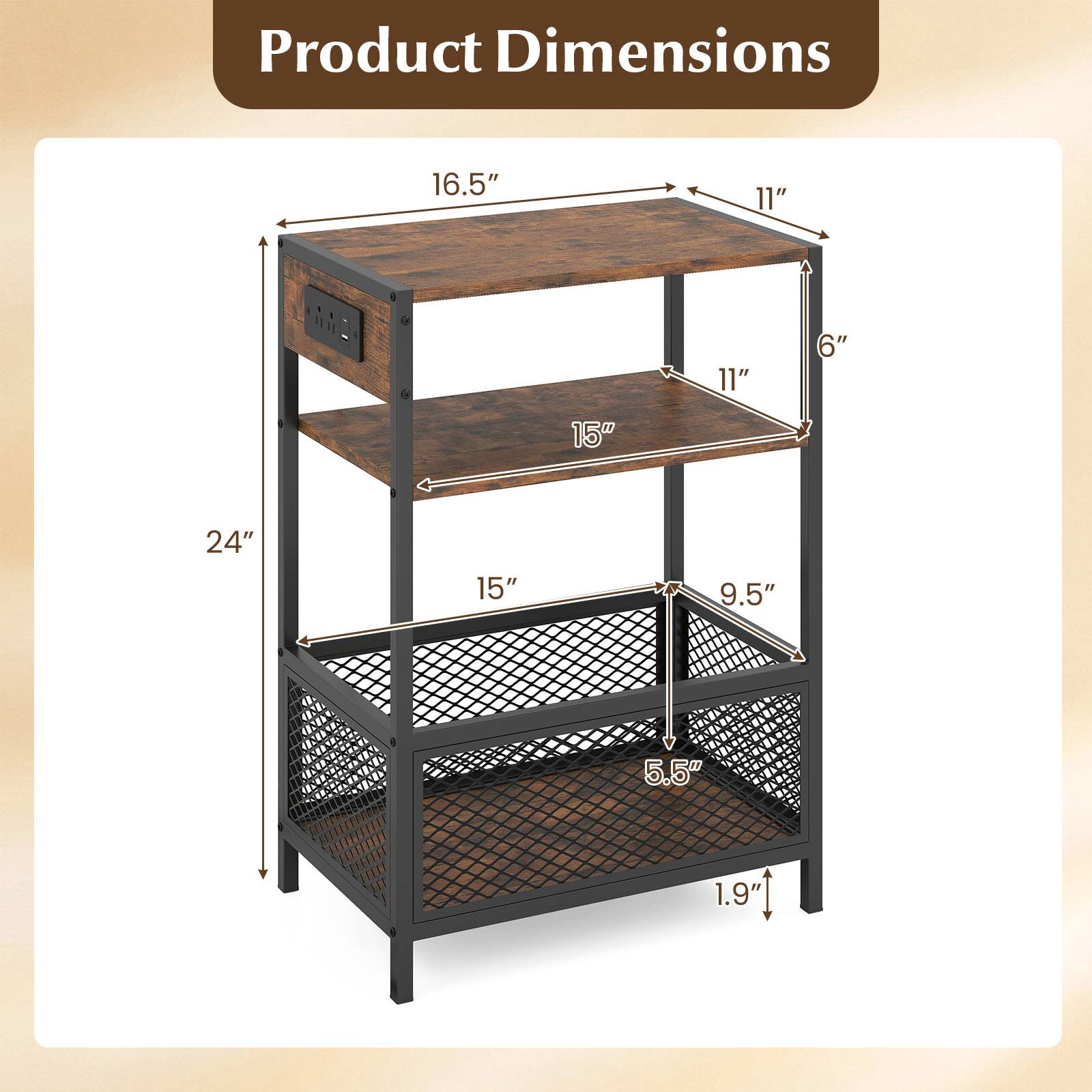 Product Dimensions
16.5"
11"
11"
6"
24"
15"
15"
9.5"
5.5"
1.9"
