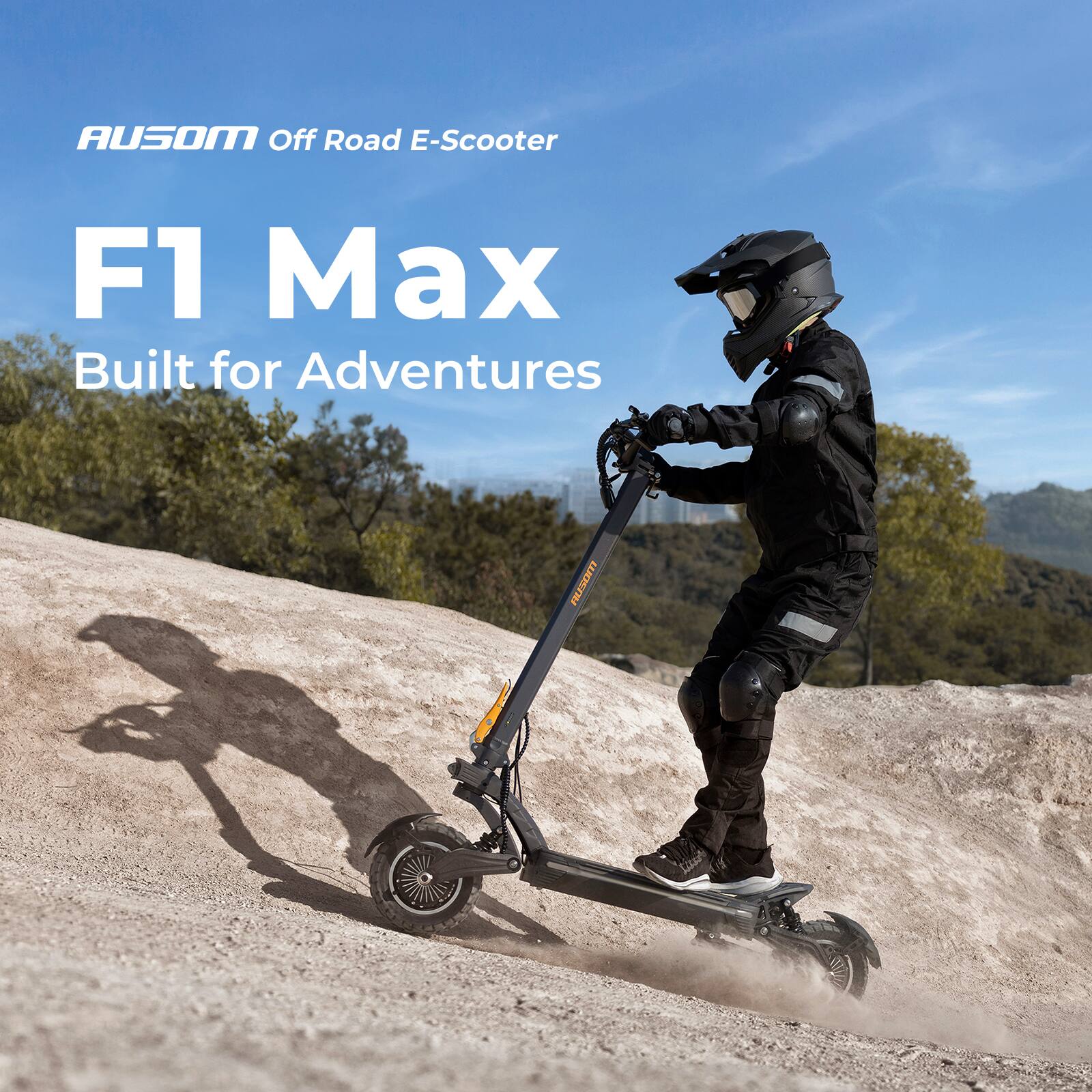 AUSOM Off Road E-Scooter  
F1 Max  
Built for Adventures