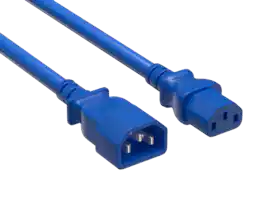 Sanoxy - Cables and Adapters; 6ft 14 AWG Computer Power Extension Cord IEC320 C13 to IEC320 C14 - Blue