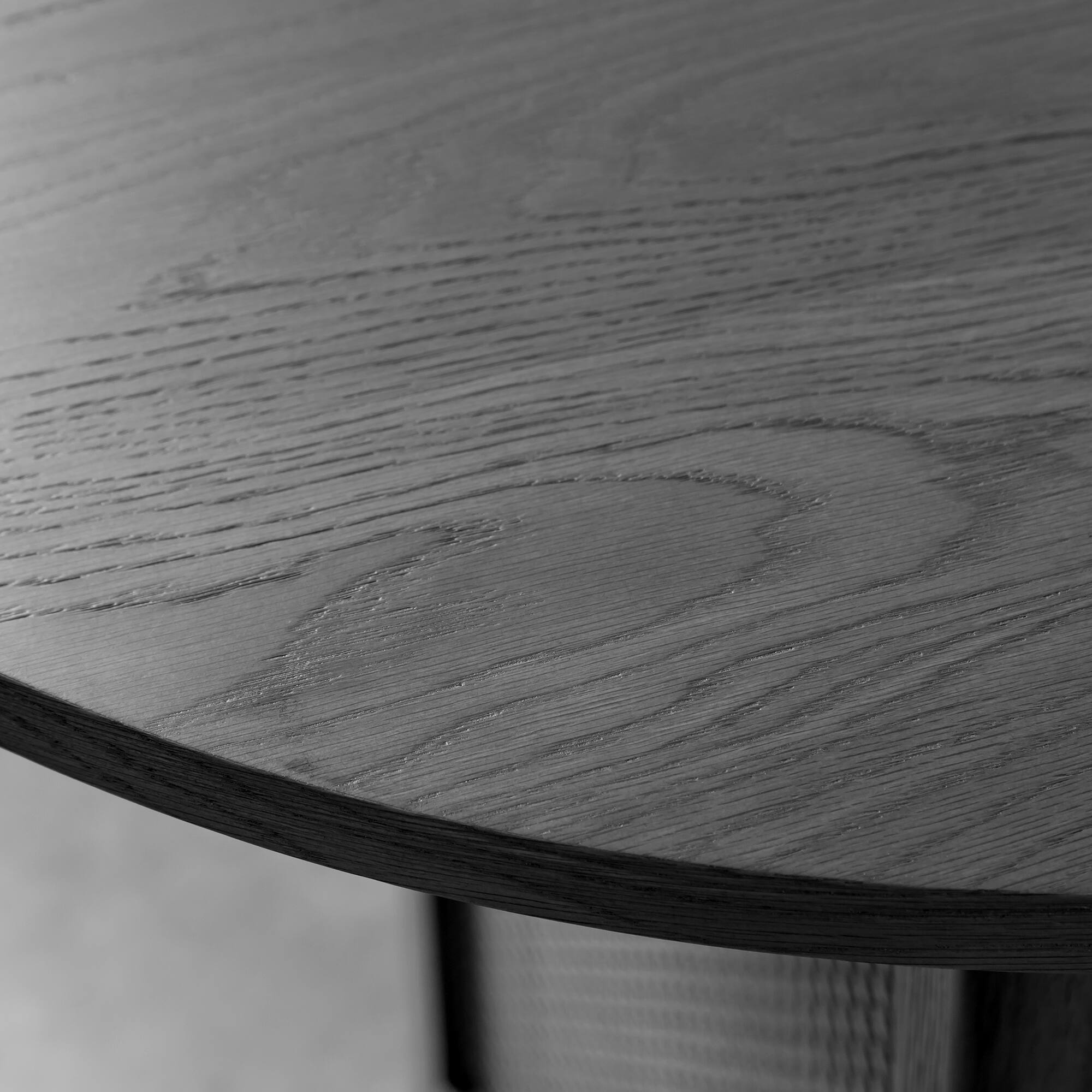 Alt View 1. PexFix - Modern Farmhouse Oak Dining Table | Oval Rattan & Solid Wood, Double Pedestal Base for 6, 67-Inch - Black.