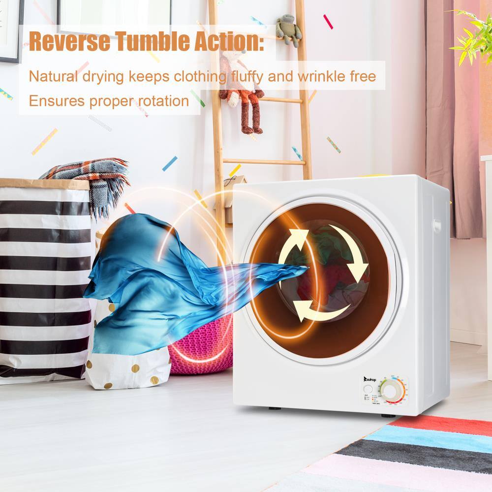 Reverse Tumble Action:  
Natural drying keeps clothing fluffy and wrinkle free  
Ensures proper rotation