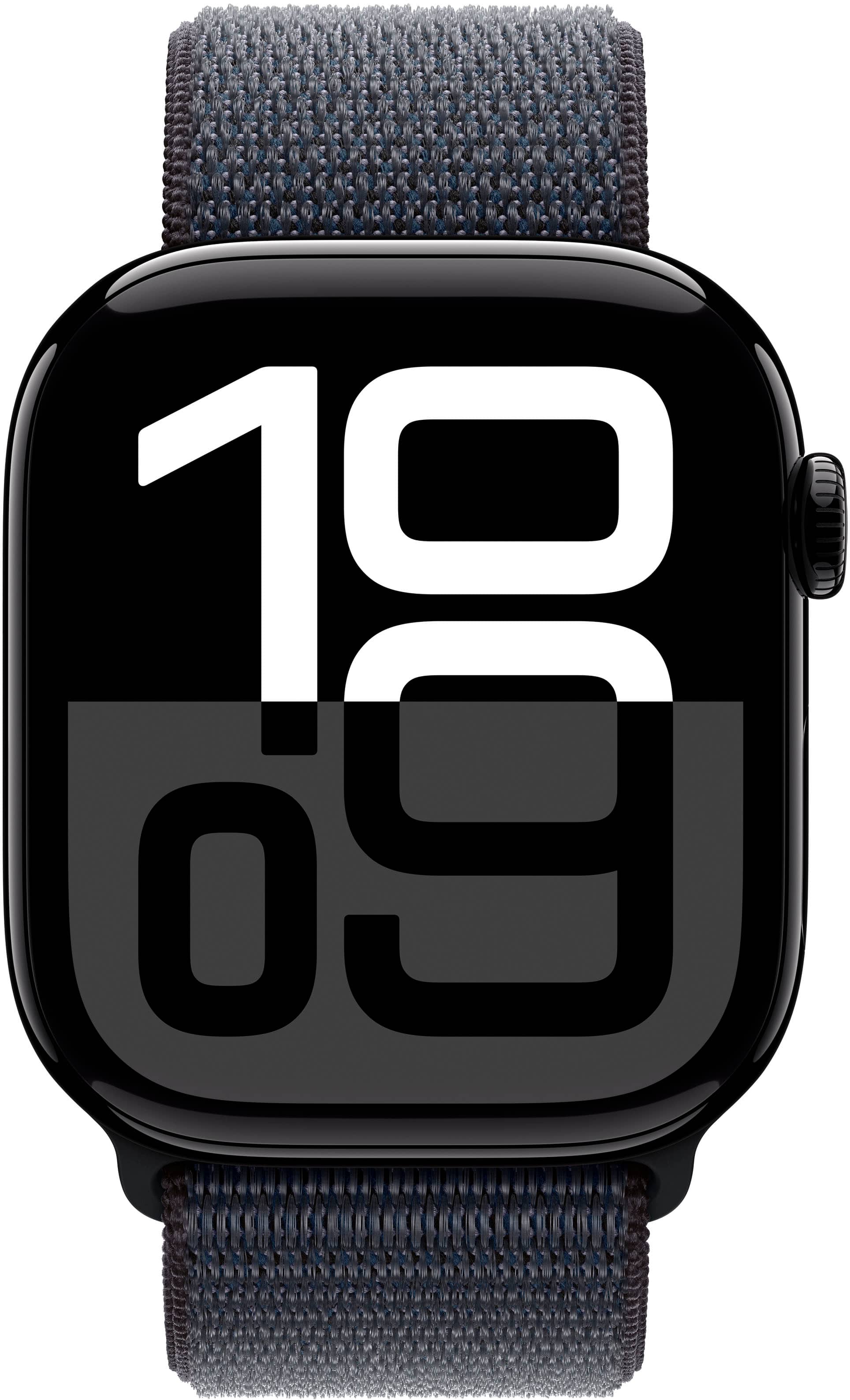 Alt View 11. Apple - Apple Watch Series 10 (GPS) 46mm Aluminum Case with Ink Sport Loop - Jet Black.