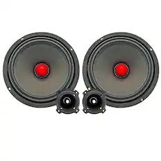Front. 5 CORE - 6.5 Inch Midrange Door Speaker + Tweeter Combo 580W PMPO Subwoofer Audio 300W PMPO Tweeters - Black.