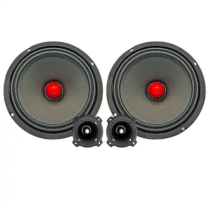 Front. 5 CORE - 6.5 Inch Midrange Door Speaker + Tweeter Combo 580W PMPO Subwoofer Audio 300W PMPO Tweeters - Black.