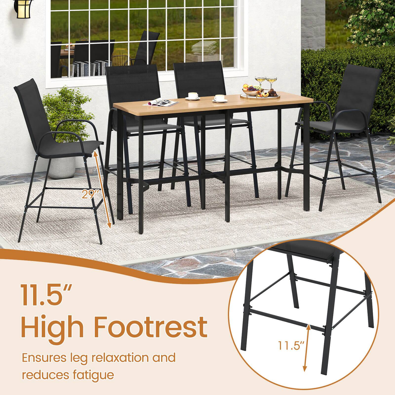 11.5" High Footrest  
Ensures leg relaxation and reduces fatigue