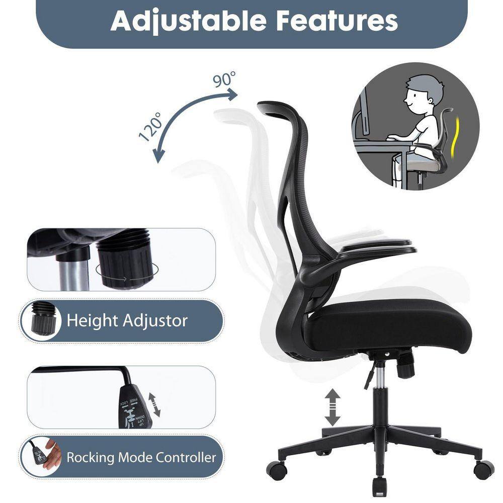 Adjustable Features

- 120° 90° Height Adjuster
- Rocking Mode Controller