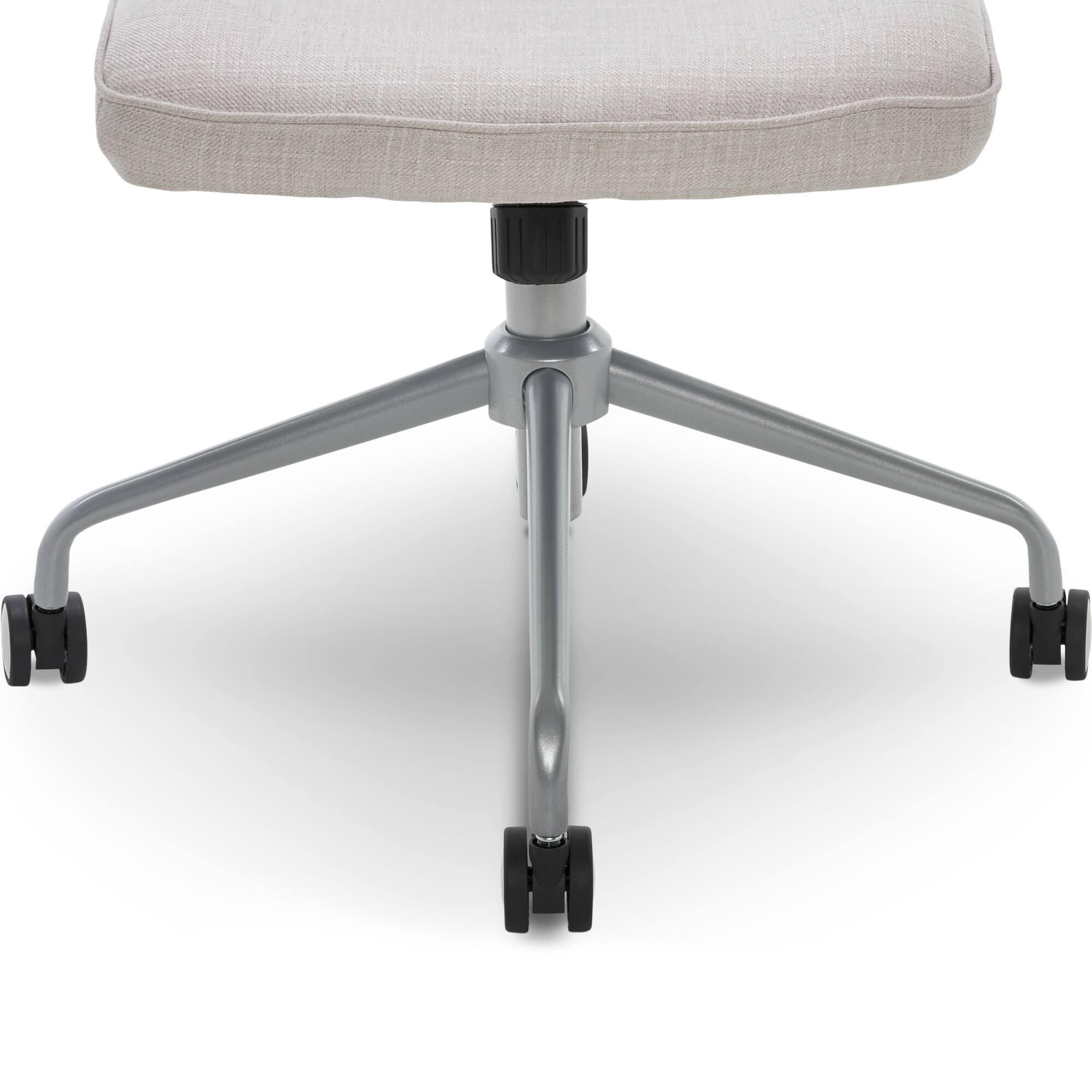 Alt View 4. Elle Decor - Home Office Desk Chair with Lumbar Support Soft Fabric Conference Reception Chair with Adjustable Height & Tilt Swivels - French Ivory.