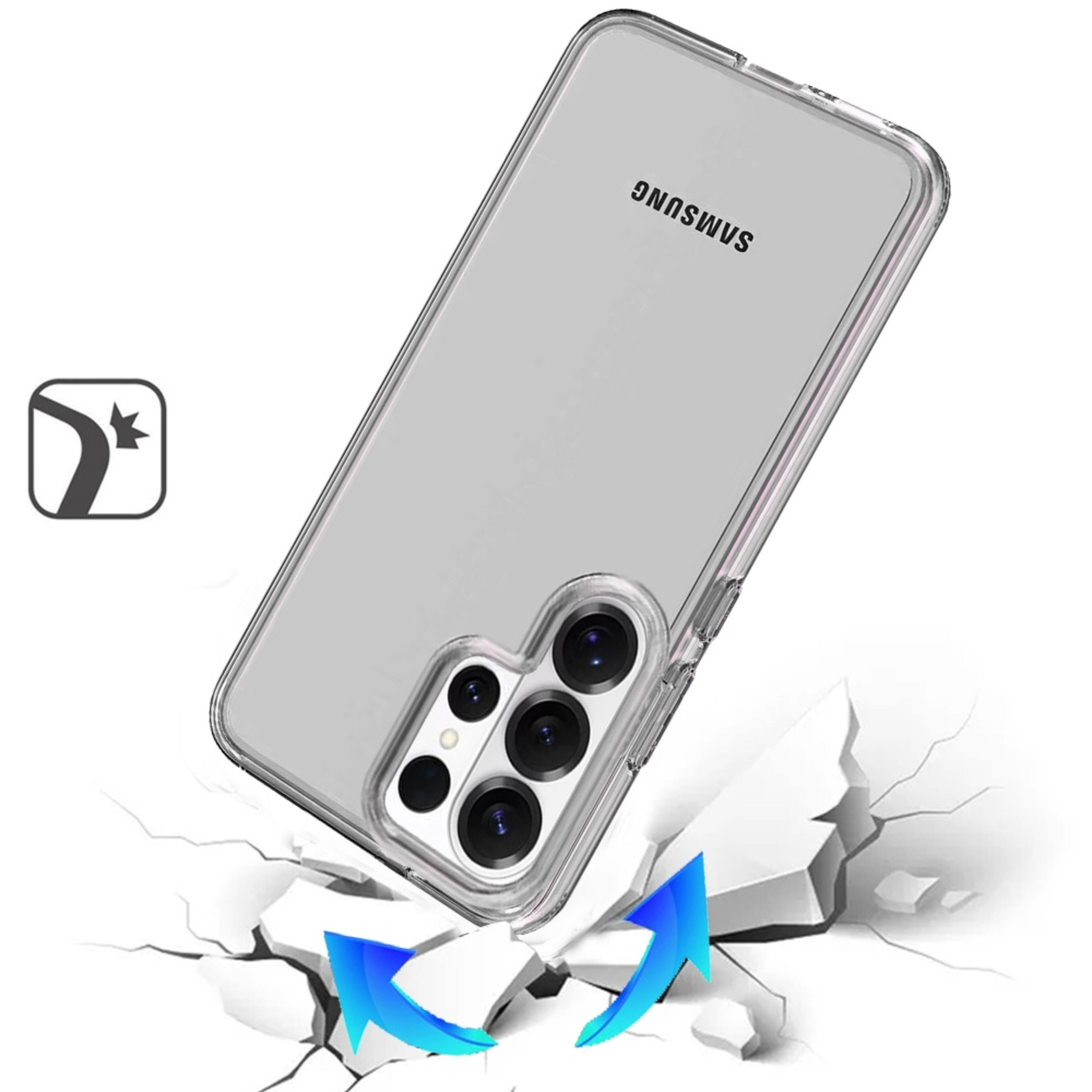 Left. Kitcheniva - Sturdy Ultra Thick 3mm Translucent Plus Tempered Glass For Samsung S26 Ultra Smoke - Gray.