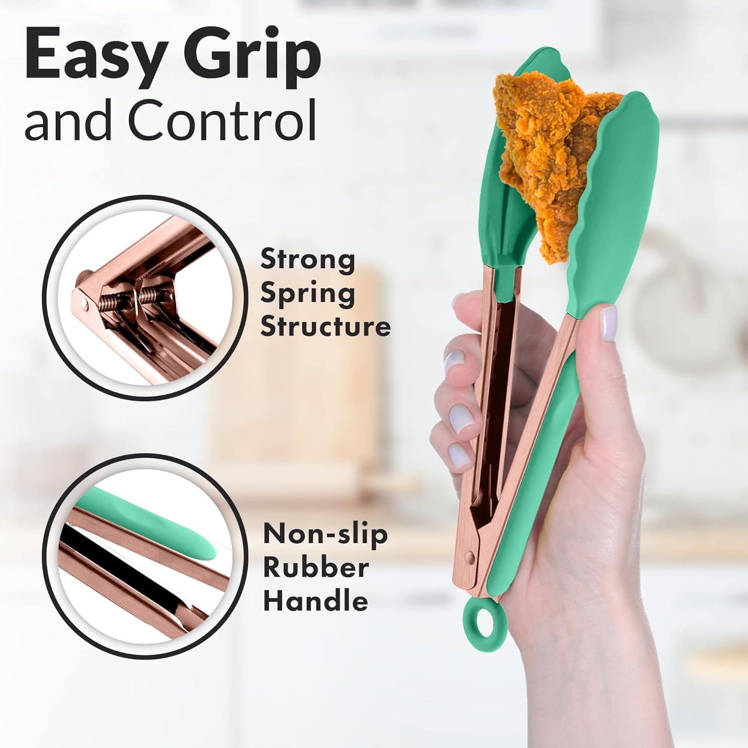 Easy Grip and Control
Strong Spring Structure
Non-slip Rubber Handle
