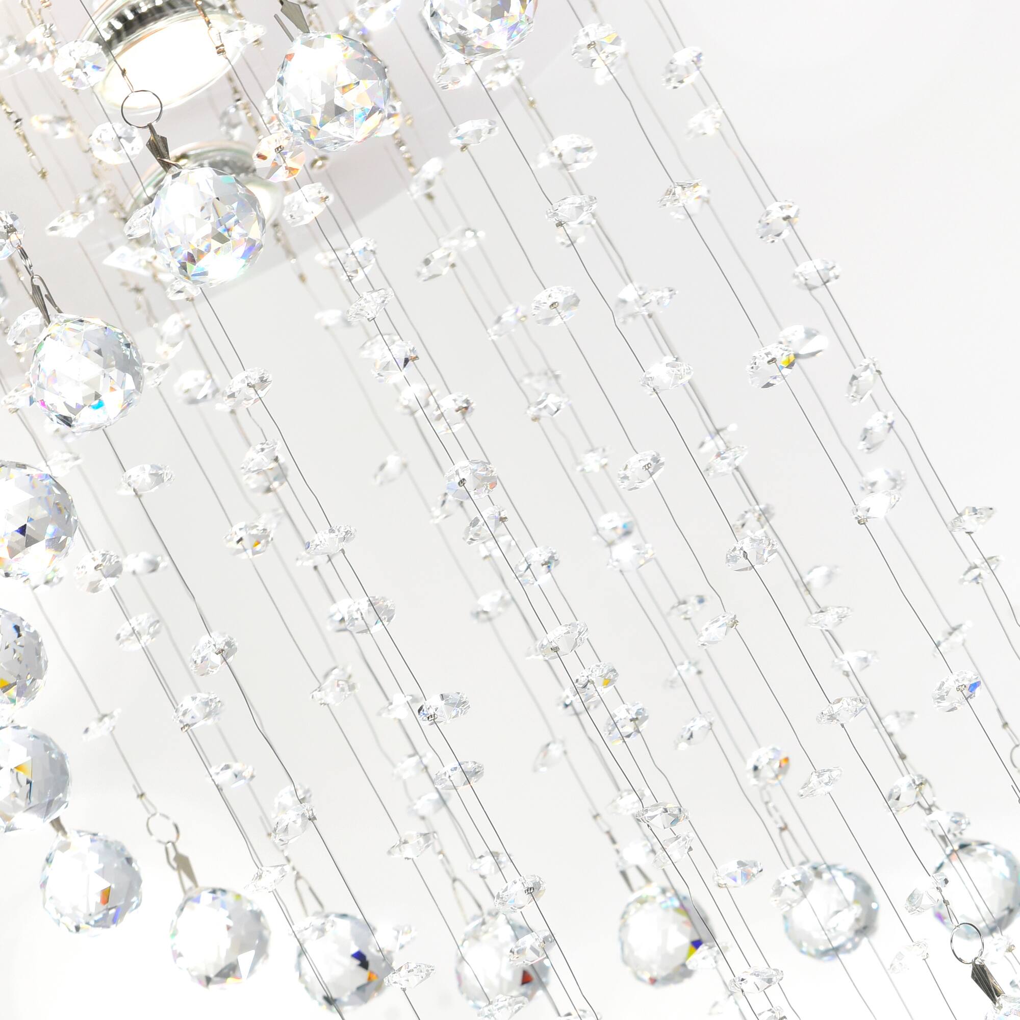 Left. CWI Lighting - Spiral 5 Light Flush Mount With Chrome Finish - Chrome.