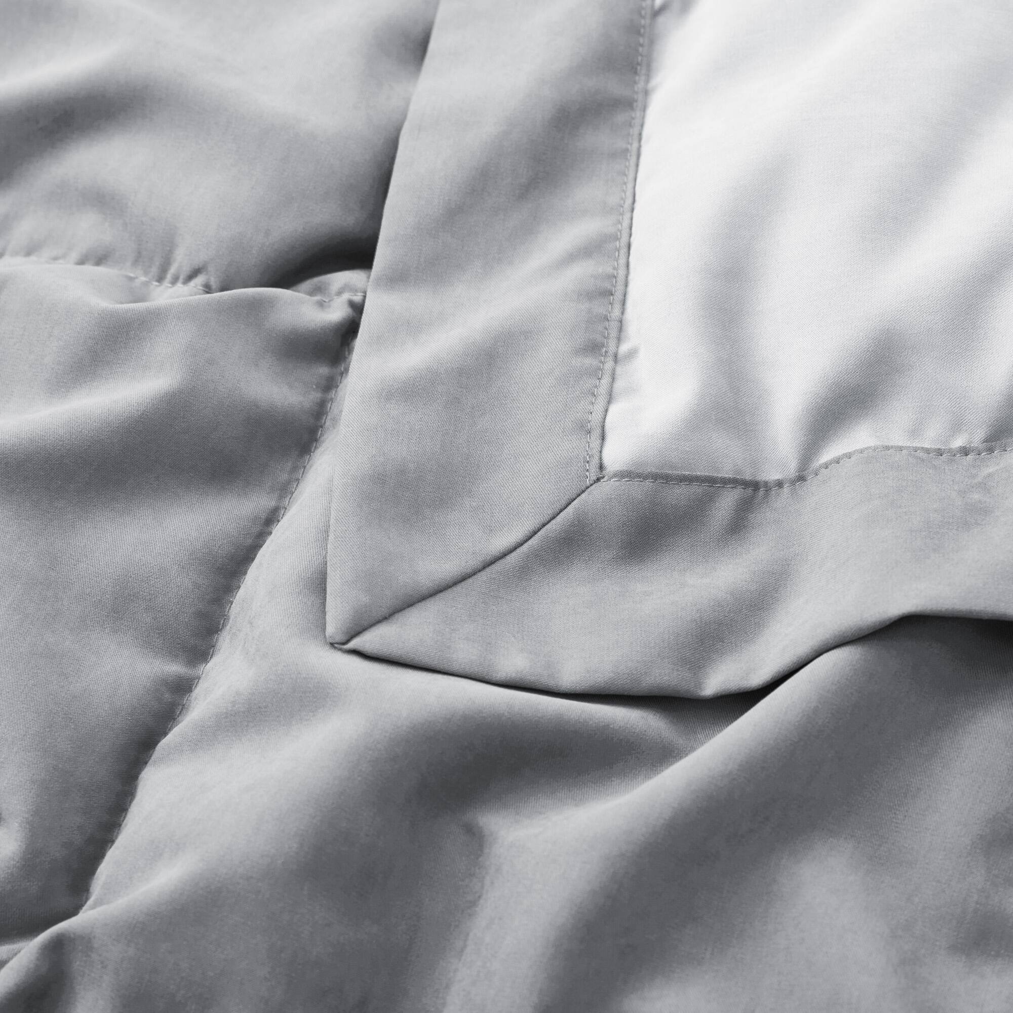 Left. Peace Nest - Peace Nest Oversized Reversible Microfiber Bedding Blanket, Lightweight Soft with Satin Trim, Dark/Light Gray, 108x90" - Dark Gray/Light Gray.