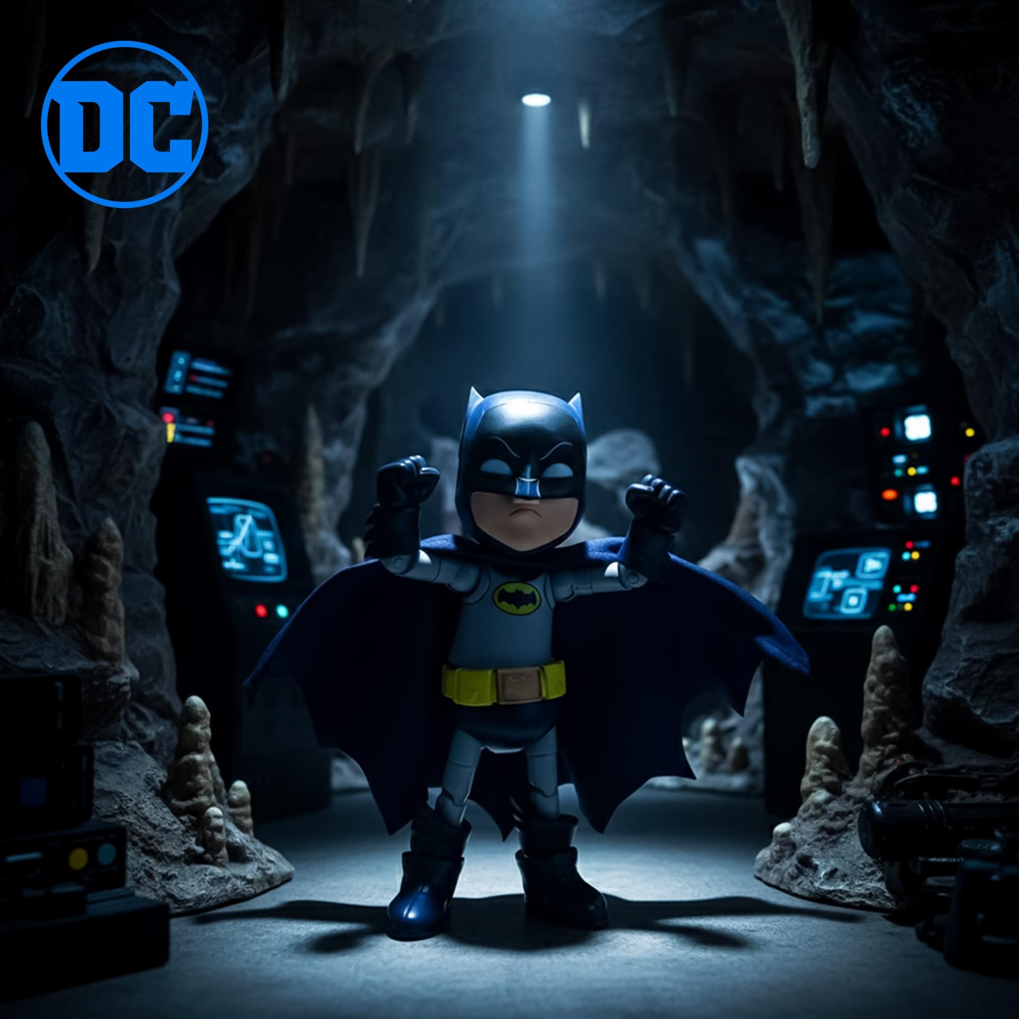 Alt View 4. DC Universe - DC Comics Hybrid Metal Figuration Action Figure | 1966 Batman - Blue.