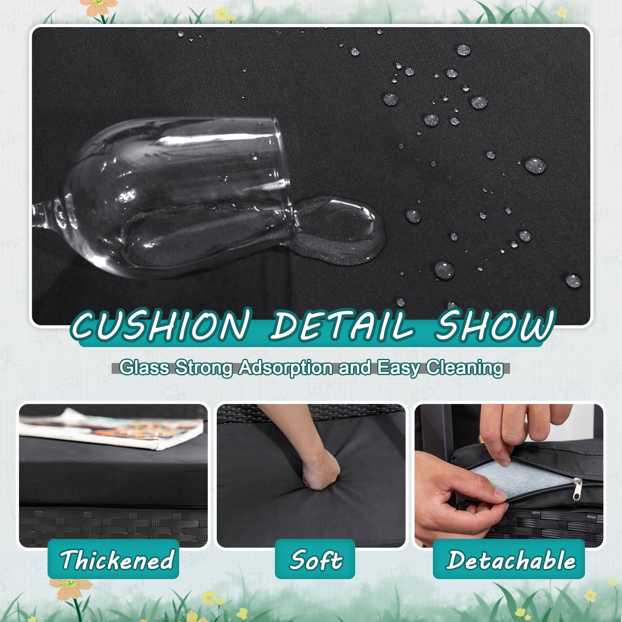 CUSHION DETAIL SHOW  
Glass Strong Adsorption and Easy Cleaning  

Thickened  
Soft  
Detachable