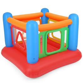 Costway - Inflatable Bounce House for Kids Jumping House with Transparent Side Walls - Multi-Color