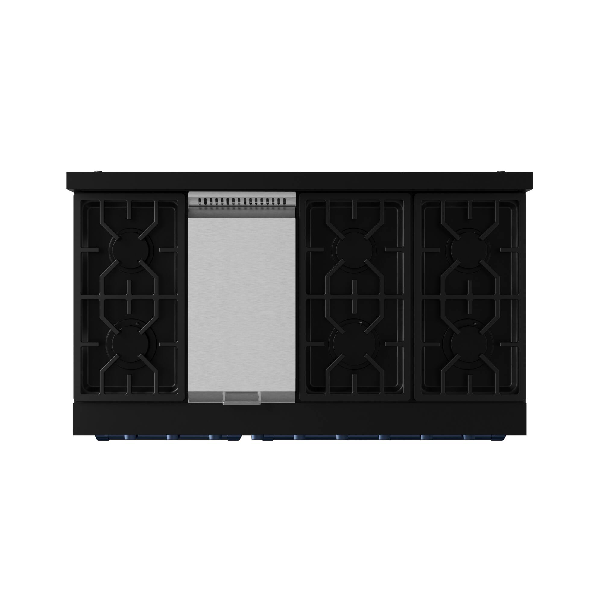 Alt View 11. Thor Kitchen - Gordon Ramsay Series by Thor Kitchen 6.8 Cu. Ft Freestanding Liquid Propane Gas Range with Navy Blue Hardware - Black.