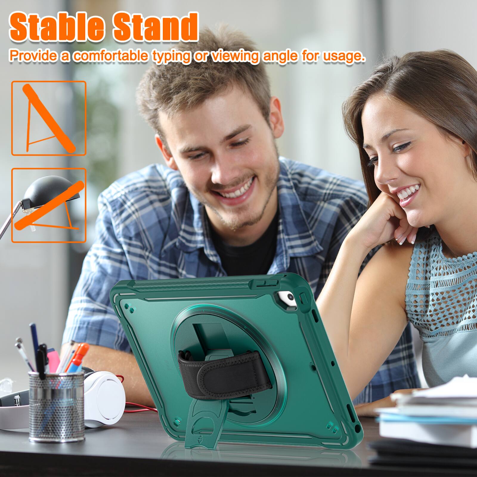 Stable Stand  
Provide a comfortable typing or viewing angle for usage.