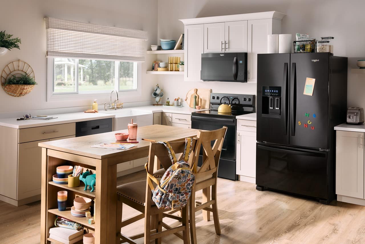 Alt View 15. Whirlpool - 24.7 Cu. Ft. French Door Refrigerator with Elevated Deli Drawer - Black.