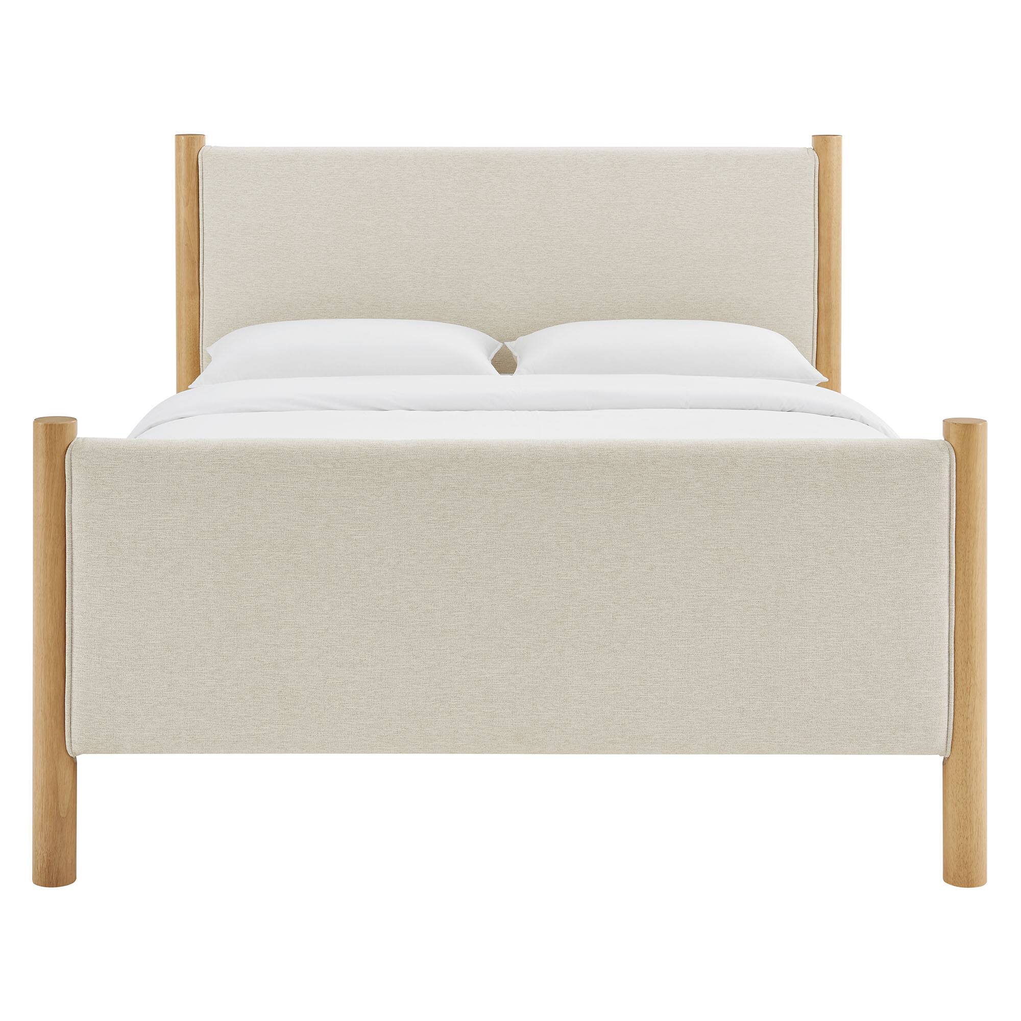 Alt View 2. Modway - Resort Performance Velvet Arched Round King Platform Bed - White.