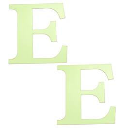 Unique Bargains - 2pcs 3D 3.9" Letter E Mirror Wall Sticker, Self-Adhesive Glow in the Dark for DIY Party Wedding Room Decoration - Green