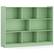 Alt View 8. Costway - Costway 8 Cube 3-Tier Open Wooden Bookshelf Toy Storage Organizer with Anti-toppling Kits Green - Green.
