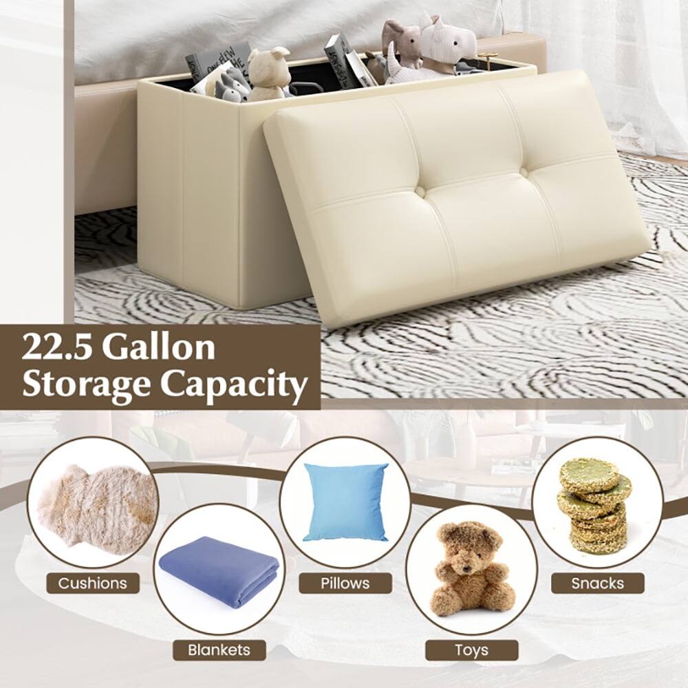 22.5 Gallon Storage Capacity

- Cushions
- Pillows
- Blankets
- Snacks
- Toys