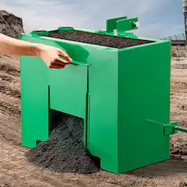 VEVOR - Ballast Box,3-Point Category 1 Tractor Ballast of 800 lbs Capacity,with Standard 2 Inch Hitch Receiver, Heavy-Duty Steel - Green