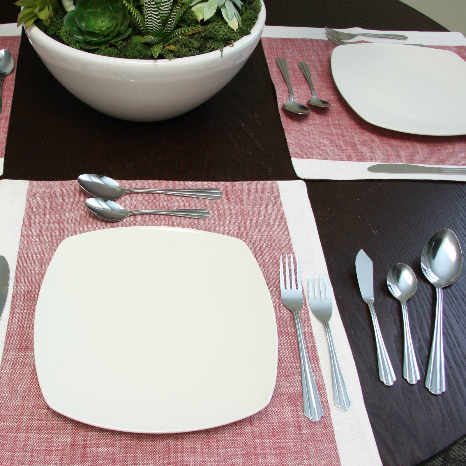 Alt View 5. Gibson - Gibson Home Classic Canberra 45 Piece Stainless Steel Flatware Set - Silver.