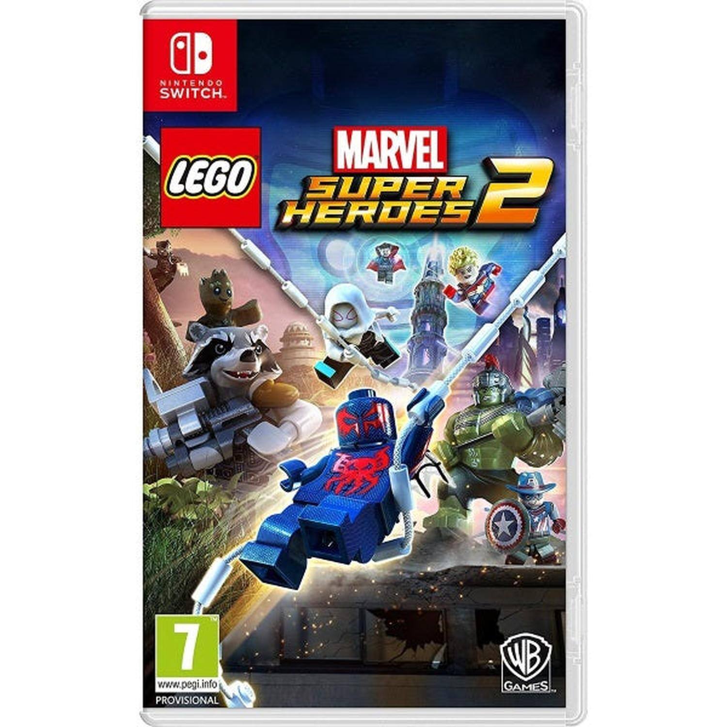 Nintendo Switch. Marvel Lego Super Heroes 2. www.pegi.info. Provisional. WB Games - T (Teen 13+)