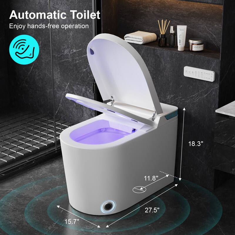 Automatic Toilet  
Enjoy hands-free operation  

18.3"  
11.8"  
27.5"  
15.7"