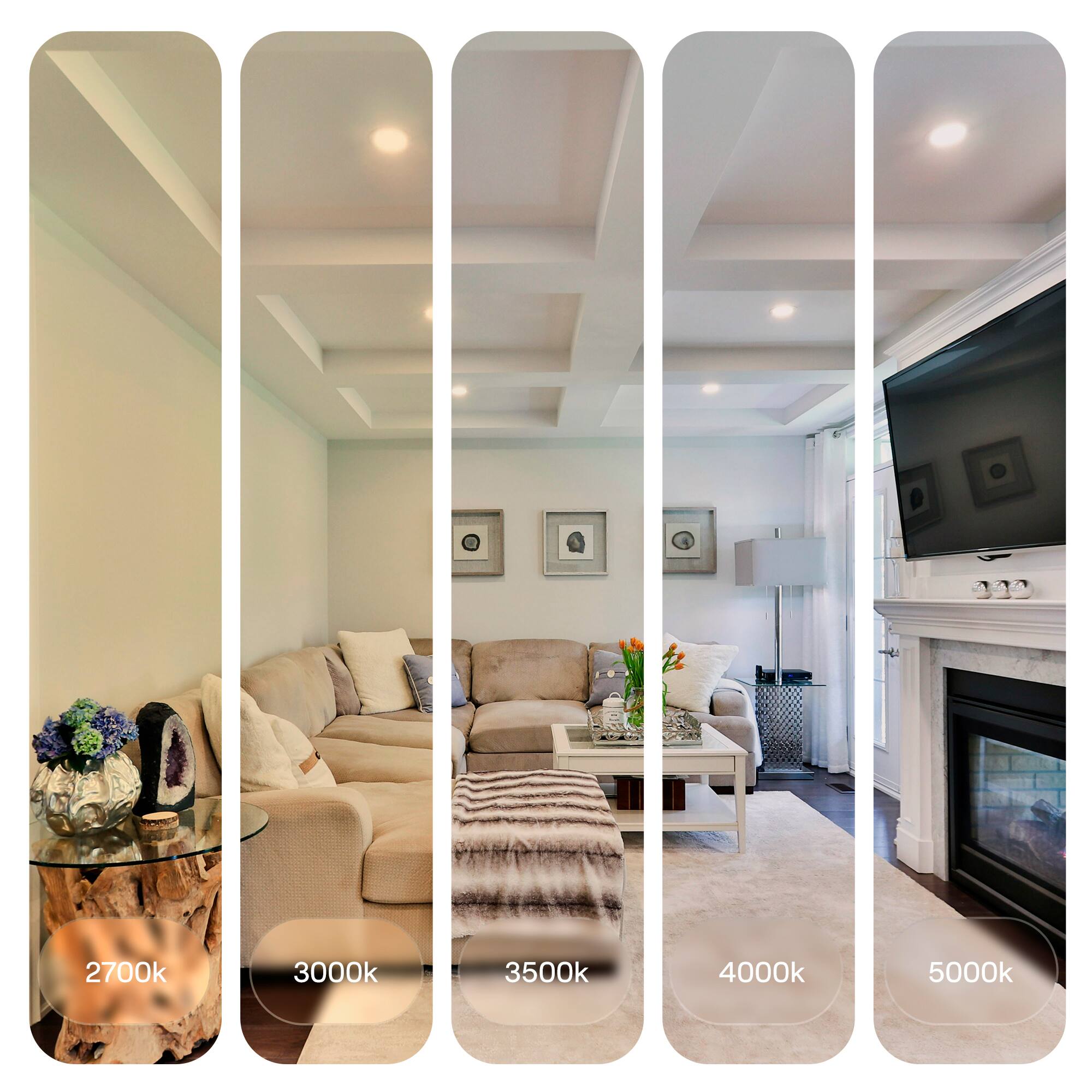 2700k, 3000k, 3500k, 4000k, 5000k