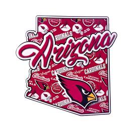 FOCO - Arizona Cardinals 10.5'' x 15'' Die-Cut State Sign - Multicolor