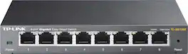 TP-Link - 8-Port 10/100/1000 Mbps Gigabit Smart Ethernet Metal Switch - Gray