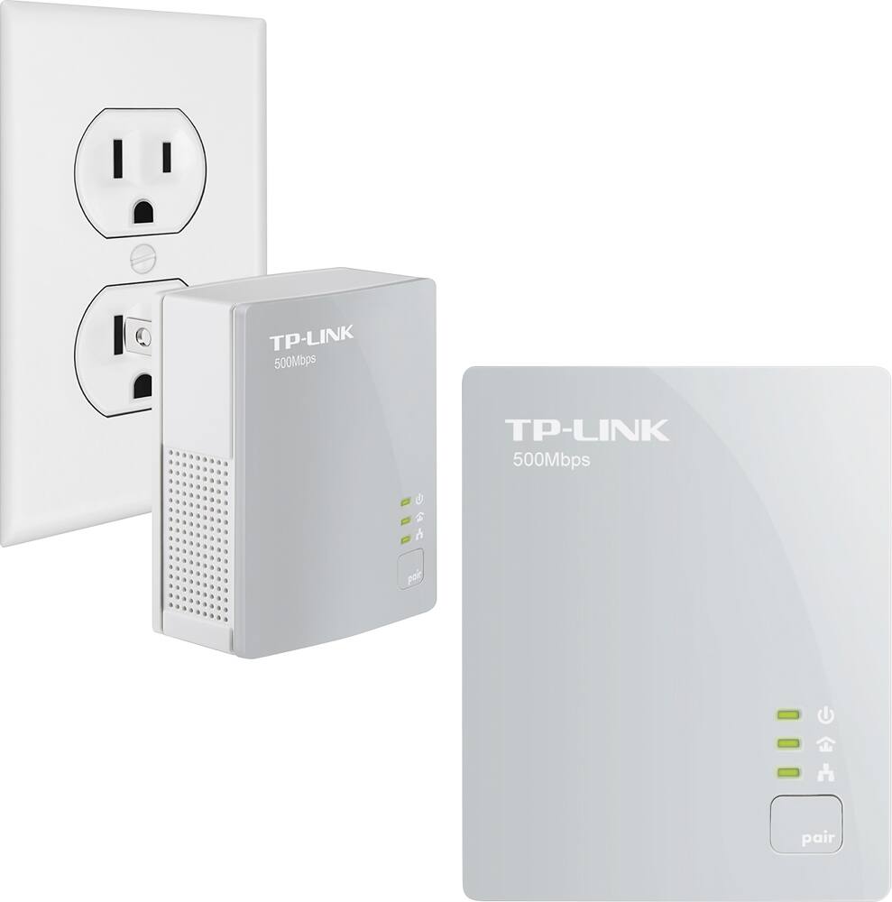 Angle. TP-Link - Powerline AV600 Nano Adapter Starter Kit - White.