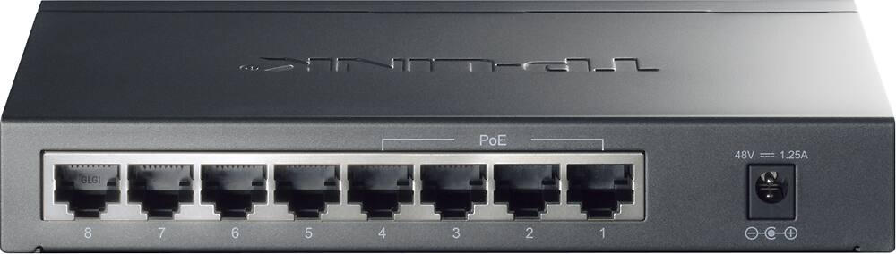 Alt View 11. TP-Link - 8-Port Gigabit Ethernet Switch with 4 Port PoE - Black/Gray.