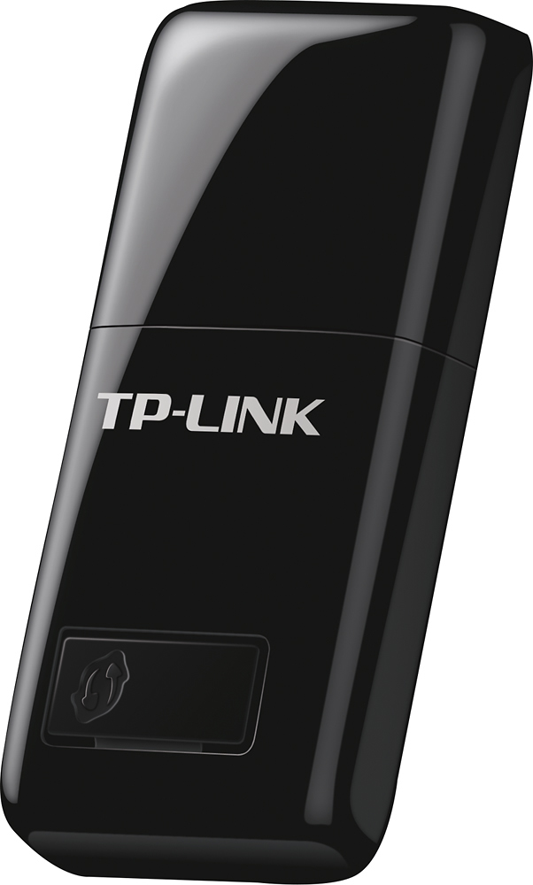 Left View: TP-Link - Mini N USB Adapter - Black