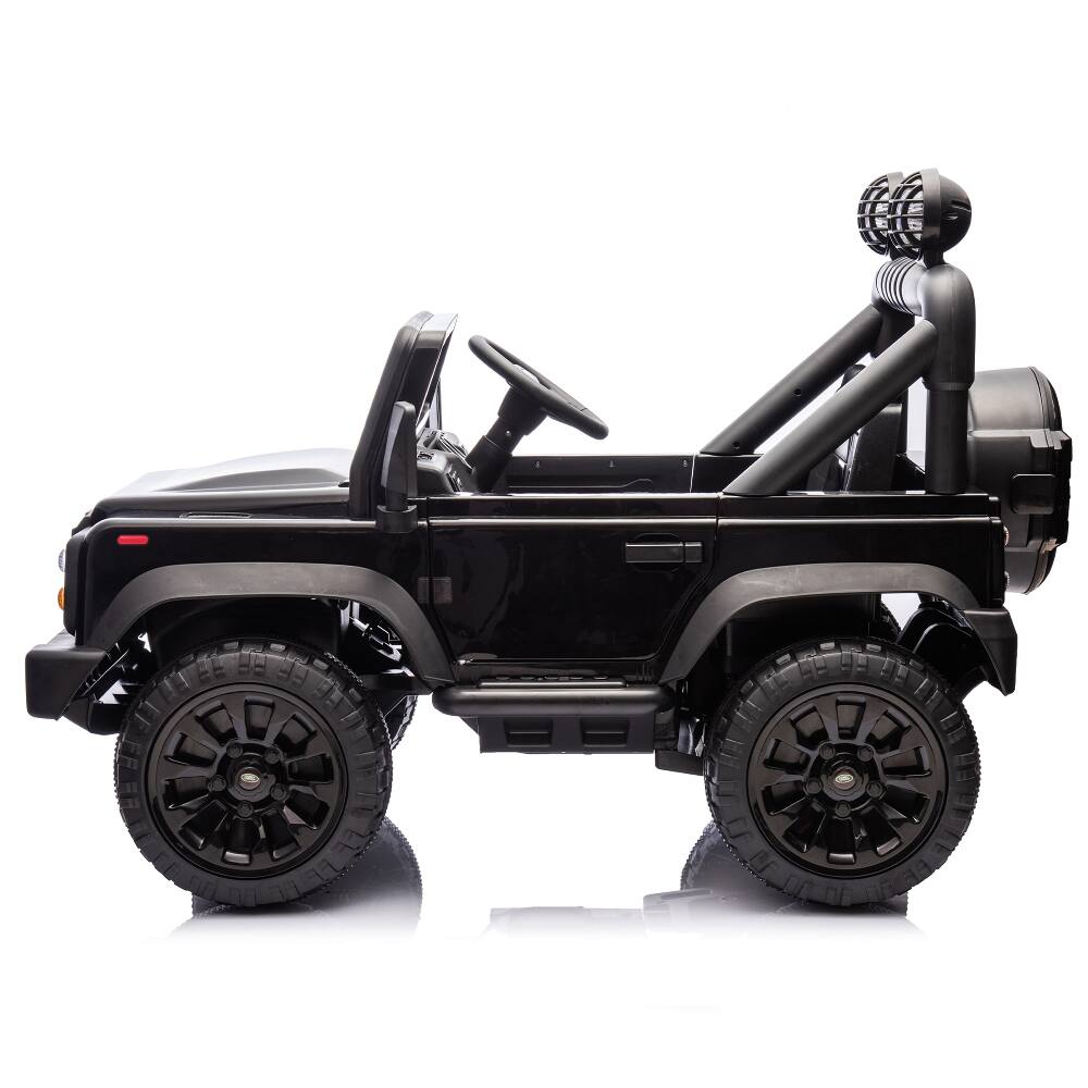 Alt View 6. Ropilly - Ropilly Licensed Land Rover Defender 24V Kids Ride On Car with Parental Remote Control, 17-Inch Seat, Black.
