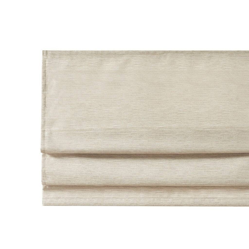 Alt View 10. BreeBe - Printed Faux Silk Room Darkening Cordless Roman Shade - Ivory.