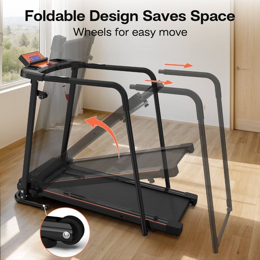 Foldable Design Saves Space  
Wheels for easy move