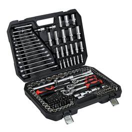 ELEMENT ACE - 216-Piece Tool Kit & Socket Wrench Set - Basic Portable Manual Repair Tool Set for Home Use with Case - Black