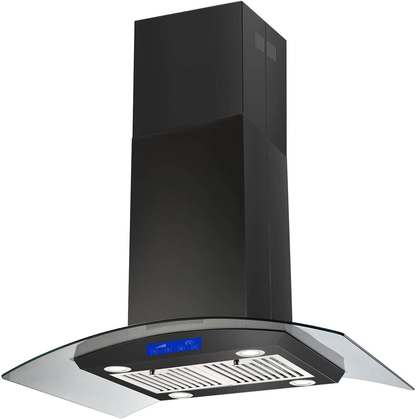 Akoasm - 36 inches - Externally Vented - Island Range Hood - Black