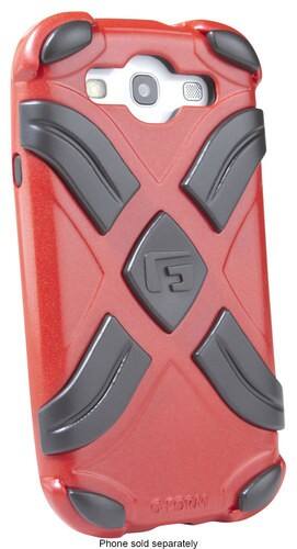 Front Standard. G-Form - Xtreme Hybrid Case for Samsung Galaxy S III Mobile Phones - Red/Black.